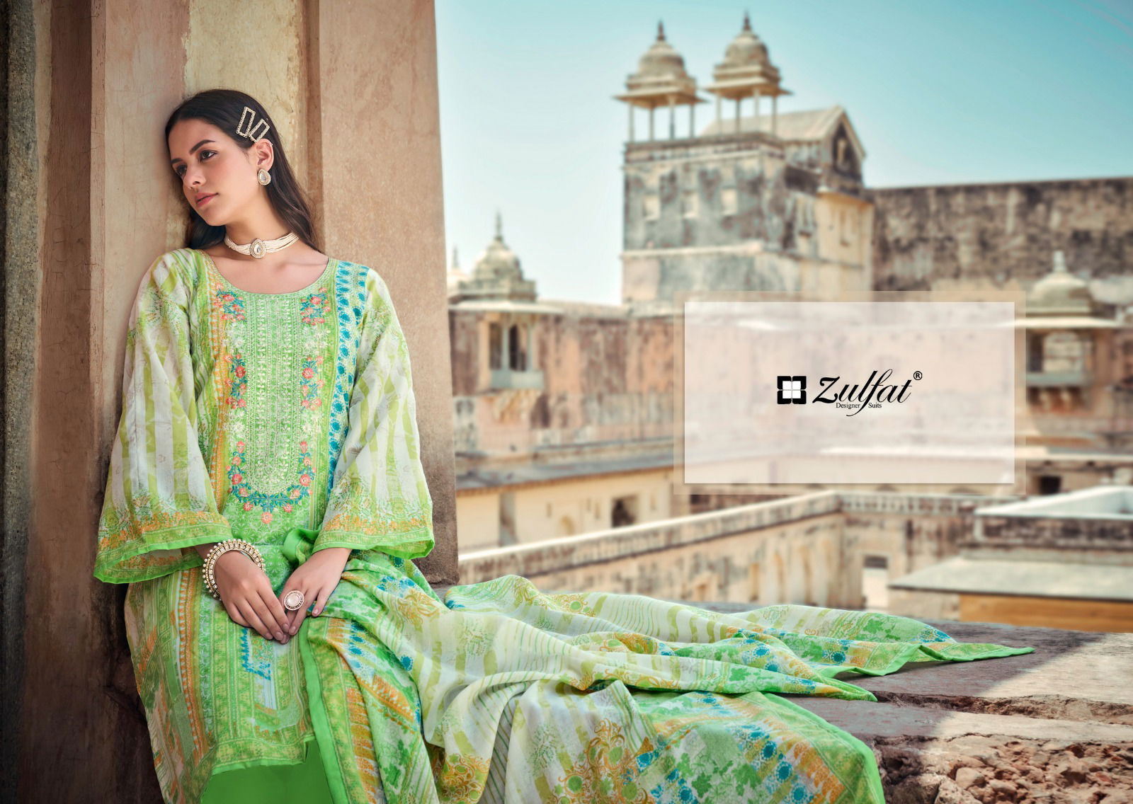 Rozeen By Zulfat Pakistani Printed Pure Cotton Dress Material Wholesale Shop In Surat